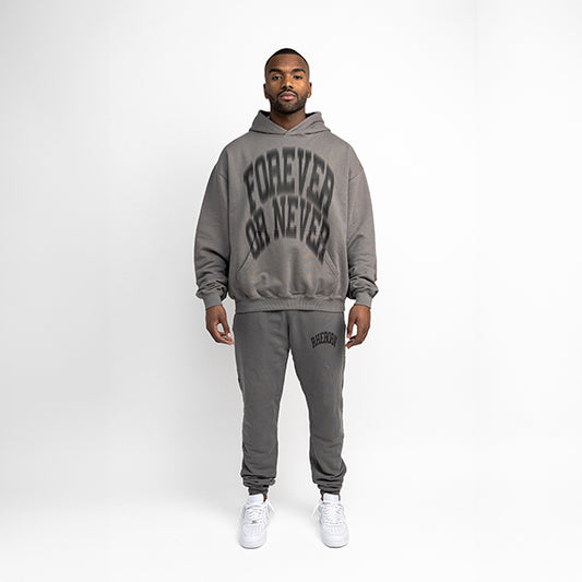 Blurry Forever Or Never Jogging Set Vintage Washed Grey