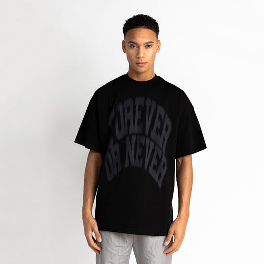 Blurry Forever or Never Tee Black