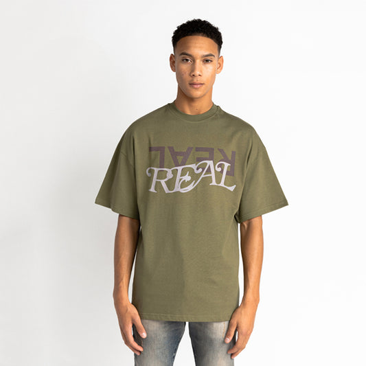 Real Tee Vintage Washed Army Green