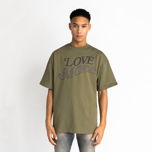 Love More Tee Vintage Washed Army Green